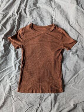 A New Day Rust Crew Neck Shirt XS